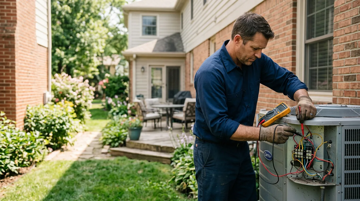HVAC technician working near West Point, IL